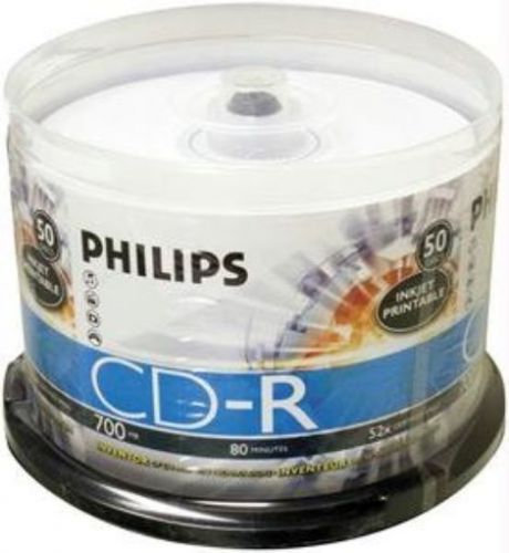 New philips 50pk printable 52x cdr for sale