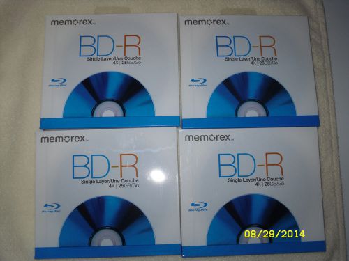 Four~Memorex BD-R Single Layer 4X Bd-R Media, Free USA Shipping