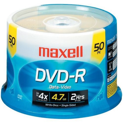 MAXELL 635053/638011 4.7GB DVD-Rs (50-ct Spindle)