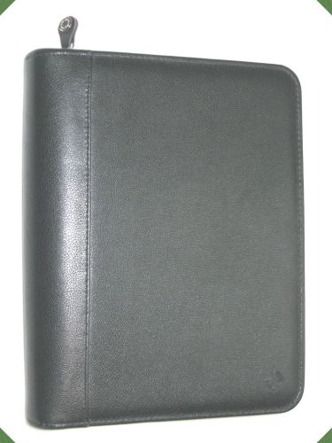 Classic ~1.5&#034;~ top-grain leather franklin covey planner zipper organizer  5750 for sale