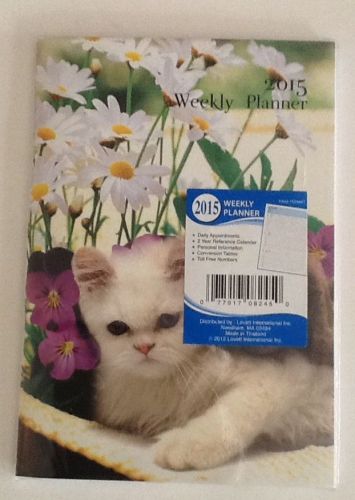 2015 Larger Size Cute Kitten Theme Size WEEKLY PLANNER  NEW