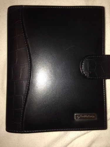 Franklin covey black compact planner filofax 1.25&#034; rings for sale
