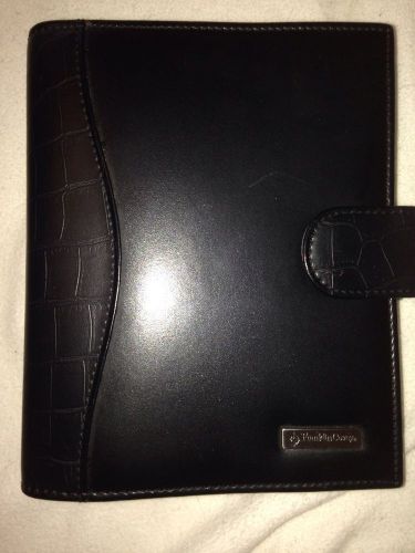 Franklin Covey Black Compact Planner Filofax 1.25&#034; Rings