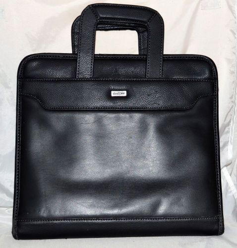 Franklin covey day one black organizer with fold in handles &amp; 3 ring binder for sale