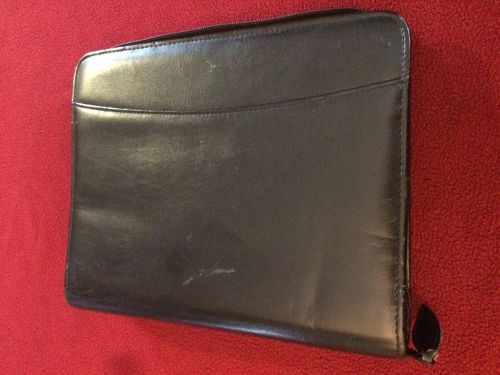 Leather Franklin Covey Binder Organizer w/ zipper 1.5” rings Good Condition