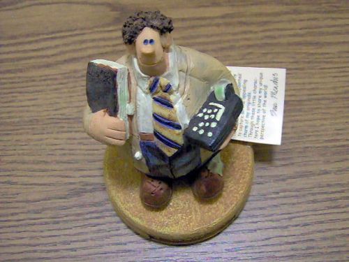 ACCOUNTANT MAN  SCULPTURES BY SARA HOLDS 20 BUSINESS CARDS