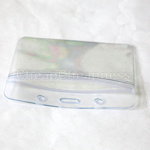 First-rate 5pcs pvc plastic pocket wallet id card pass badge holder 95x61cm bbca for sale