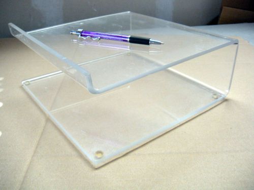 Used riser or wall file, heavy duty see-through plastic, 10x10x3.5, rubber feet, for sale