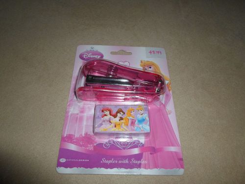 Disney Princess Mini Stapler &amp; Box Of Staples, Stapler Is 3 1/2&#034;, NEW IN PACKAGE