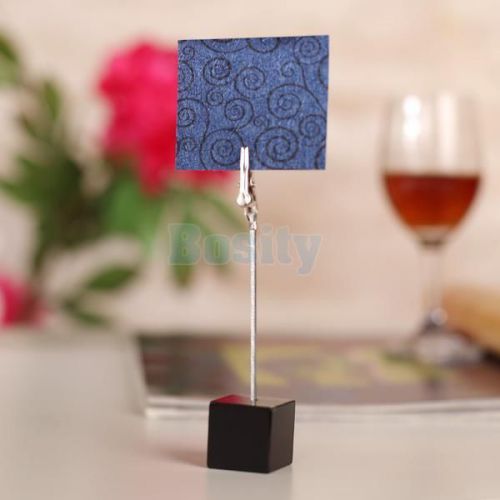 Stainless Steel Cube Wire Memo Paper Note Place Card Photo Picture Clip Holder