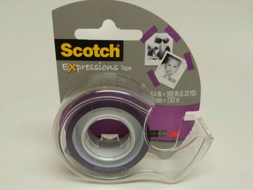 Scotch(R) Expressions Tape In Dispenser, 3/4&#034; x 300&#034;, Purple C214-PUR-D