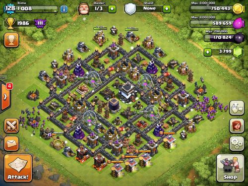 Paperclip w/ free clash of clans account lvl 128 max th9,3800 gems,high lvl hero for sale