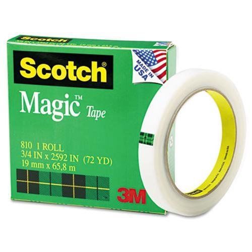 3m scotch transparent magic tape - 0.75&#034; width x 72 yd length - 3&#034; (810342592) for sale