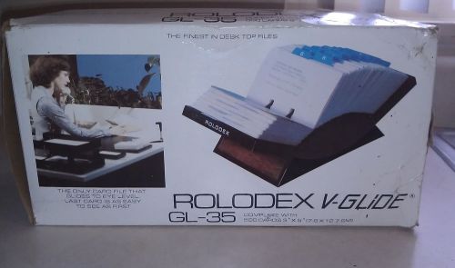 Vintage ROLODEX V-GLIDE GL-35 3 X 5 Card File Holder NEW