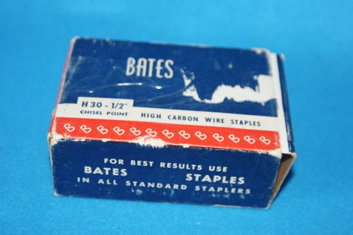 BATES H-30  1/2&#034; CHISEL POINT HIGH CARBON WIRE STAPLES