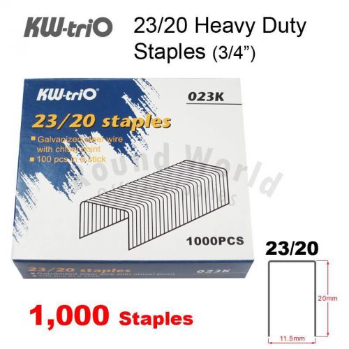 KW-TriO 023K 23/20 Heavy Duty Stapler 23/20 Staples (3/4&#034;)