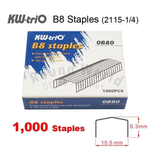 KW-TriO B-8 Staples (2115-1/4) for Desktop Stapler (1000&#039;s)