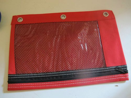 Bazic bright color 3-ring pencil pouch with mesh window, multi color for sale
