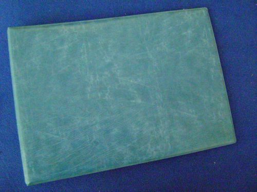Vintage three ring blue vinyl backed check binder, 14&#034; x 9.75&#034; for sale