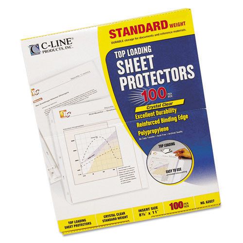 Standard Weight Polypropylene Sheet Protector, Clear, 11 x 8 1/2, 100/BX