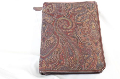 Franklin Covey Tapestry Paisley Leather Carpet Bag Style Classic  Planner Binder