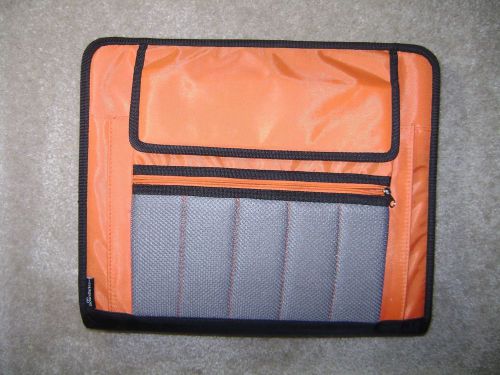 No boundaries 3&#034; inch zipper binder  organizer orange or blue for sale