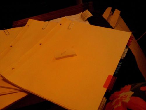 NEW AVERY BRAND FILE DIVIDERS - WITH 5 COLOR ON YELLOW SHEETS - LOT OF 15