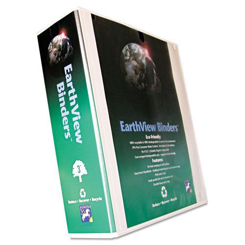 Earthview d-ring presentation binder, 3&#034; capacity, white for sale