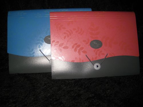 PAIR OF ATTRACTIVE FILE FOLDERS W&#039; 12 PLASTIC FILE TABS