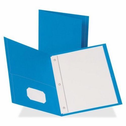 Business Source 2-Pocket Folders, 100 Sheet Capacity, 25/Box, Blue (BSN78507)