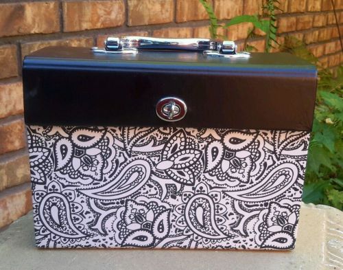 Portable Accordian File Box 15&#034; x 10&#034; x 5&#034;