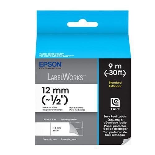 Epson LabelWorks LC-2WBN9 Standard 1/4&#034; LC Tape Cartridge, Black on White