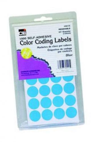 Charles Leonard Labels Color Coding Dots 3/4&#039;&#039; Diameter Blue