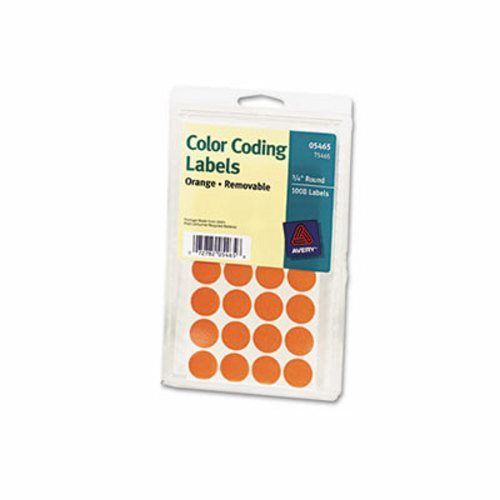 Avery Print or Write Color-Coding Labels, Orange, 1008 per Pack (AVE05465)