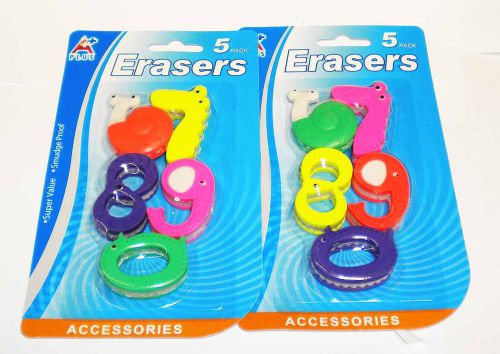 10 pc Sea Creature Number Erasers for Kids or Collection