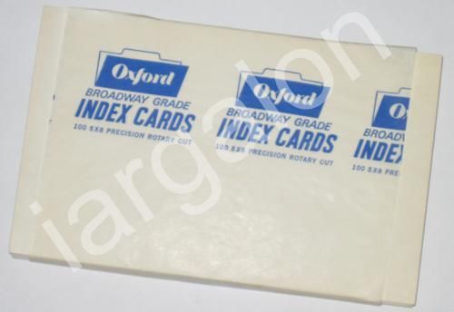 100 Oxford Index Cards Plain White 5 x 8 7520 NEW