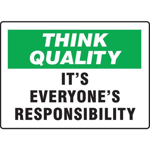 Quality Control Sign, 10 x 14In, ENG, Text MQTL745VA