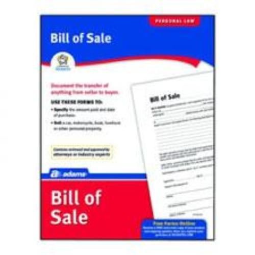 Bill Of Sale Legal Form