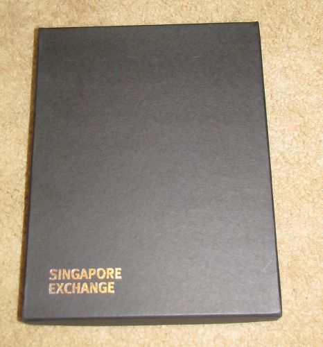 Singapore exchange gift set - leather notepad and box-  new for sale