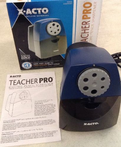 X-Acto Edge Teacher Pro Electric Pencil Sharpener, Blue/Black C15