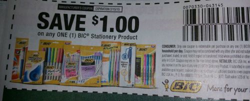 BIC Stationary Coupons