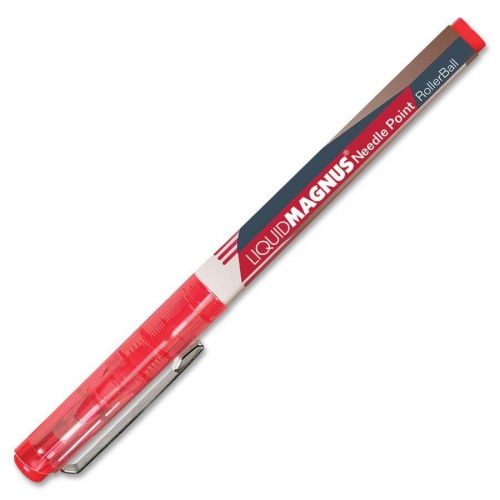 Skilcraft Metal Clip Rollerball Pen - Red Ink - 12 / Pack (NSN5068501)