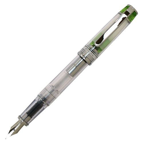 Pilot Prera Clear Body Fountain Pen - Fine Nib - Translucent Light Green Accent