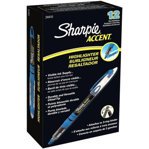Sharpie Accent Blue Liquid Pen-Style Highlighter 1 Box