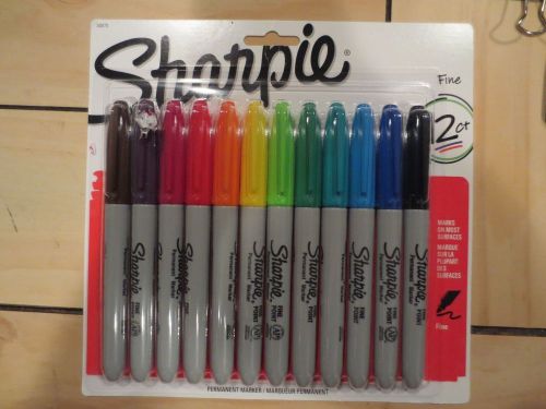 Sharpie 12 count Fine Point marker Assorted colors (New)