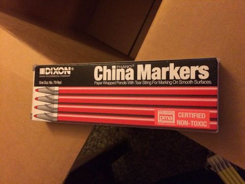 Dixon Phano China Markers - Crimson Red No. 71 - One Dozen (12) - Non-Toxic