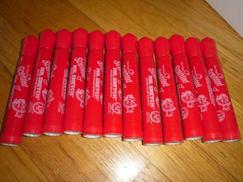 New ! 12 Mr. Sketch Red Cherry Scented Markers Watercolor Non Toxic Chisel Tip