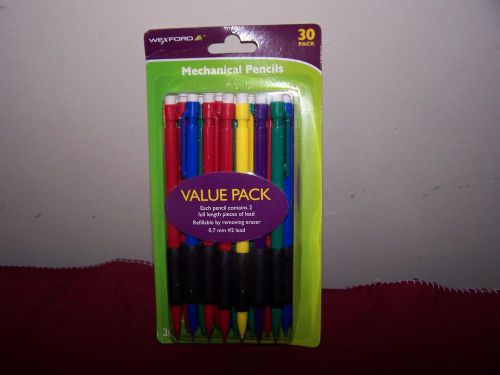 Wexford Mechanical Pencils 0.7 mm Assorted 30 Pack