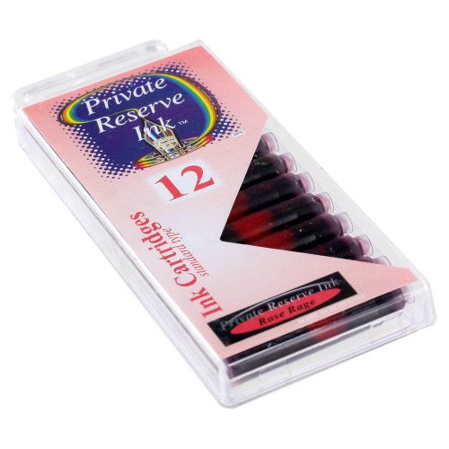 Private Reserve Ink Short International Ink Cartridges, Pack of 12 - Rose Rage