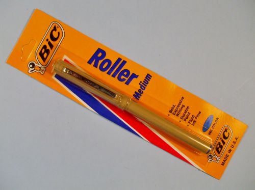 (12) BIC Roller Pens BLUE Ink Medium Point, New in Package Old Stock